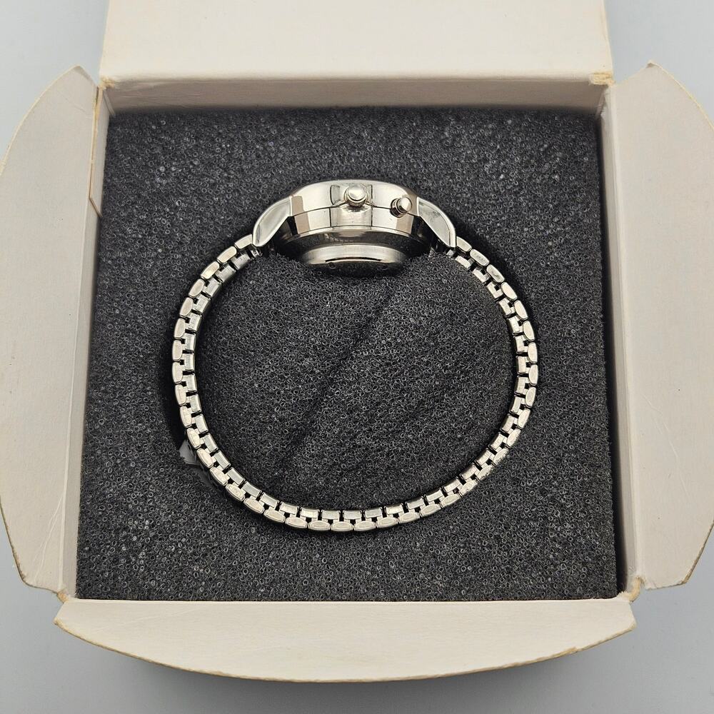 Avon Talking Prayer Watch Religious Silver Gold Two Tone Stretch Pull On Band